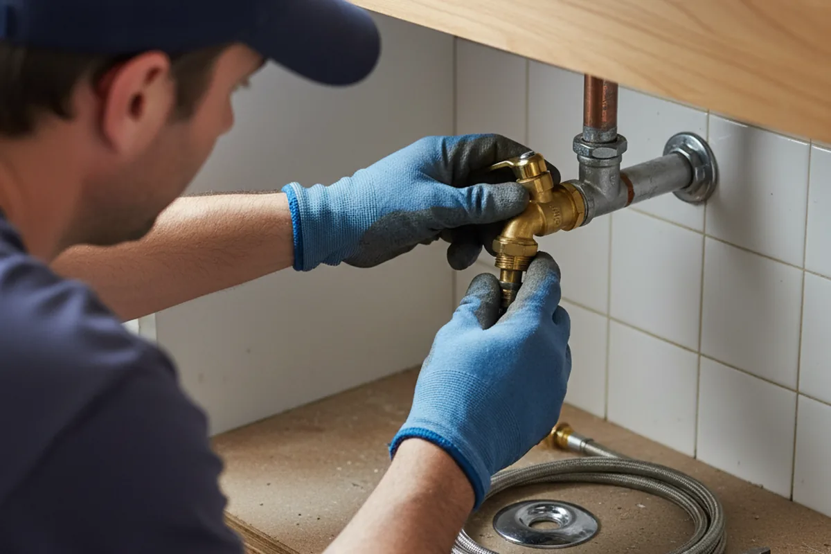 Shutoff valve and fitting work during Emergency Plumbing in Crandall